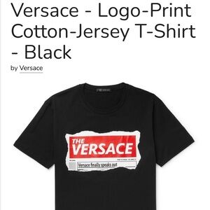 Versace Black and Red Graphic T-Shirt